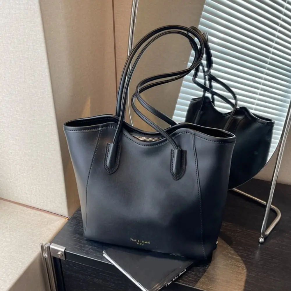 

Mommy Bag Large Capacity PU Tote Bag Handbag Ins Style Underarm bag Minimalist Ladies Shoulder Bag Girls