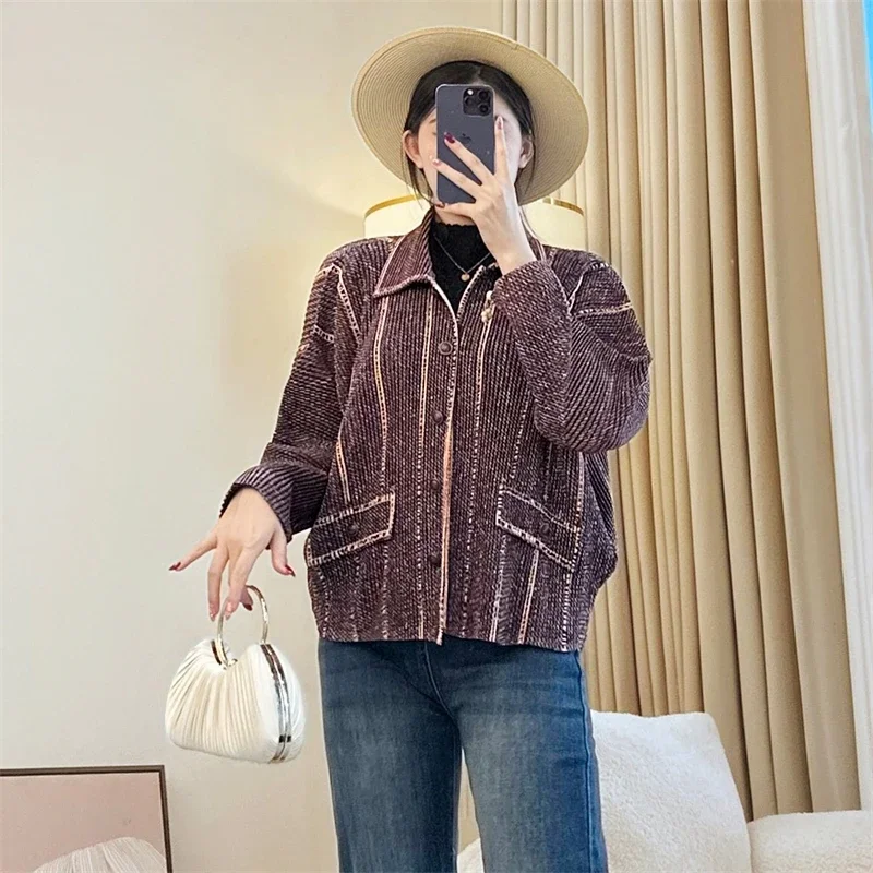 

Новая женская куртка Весна 2026 с отложным воротником, однобортная, с длинными рукавами, с карманами, модная и повседневная