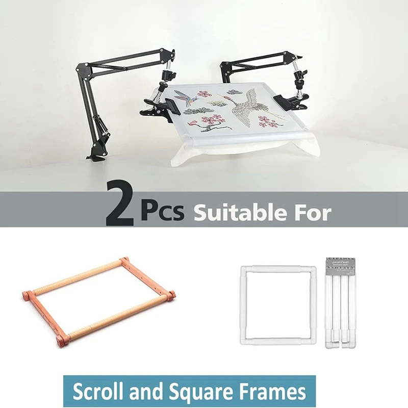 Embroidery Frame Holder Set Adjustable Stand Set Rotating Embroidery Stand Knee Suitable For Crossstitchscroll Frame