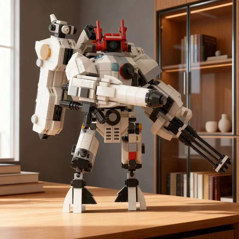 752pcs MOC T'au Empire XV85 Enforcer Battlesuit Modern Variant Model Building Blocks Christmas Gift Architecture Toy Collection