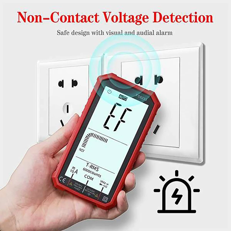 Digital Multimeter Tester, Large Screen Multi Meter Electric Tester, 6000 Counts TRMS Autoranging Amp Volt Meter Voltage