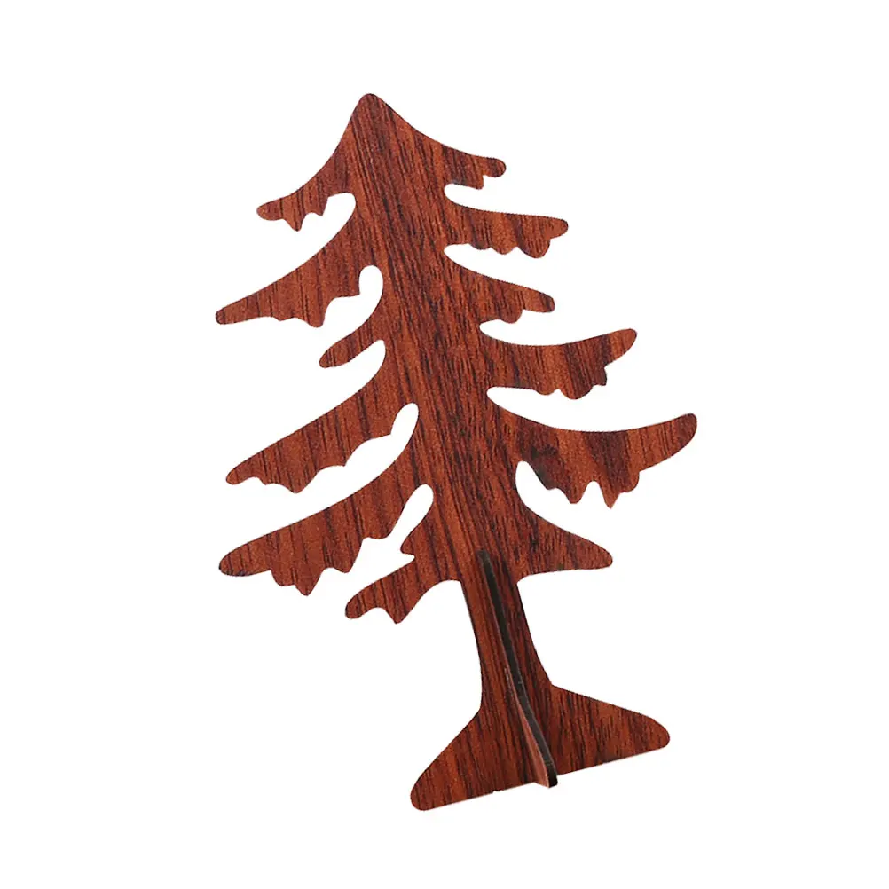 

Wooden Diy Christmas Tree Mini Desktop Cross Xmas Tree Standable Easy Assembly Tabletop Ornament For Xmas Party Festival