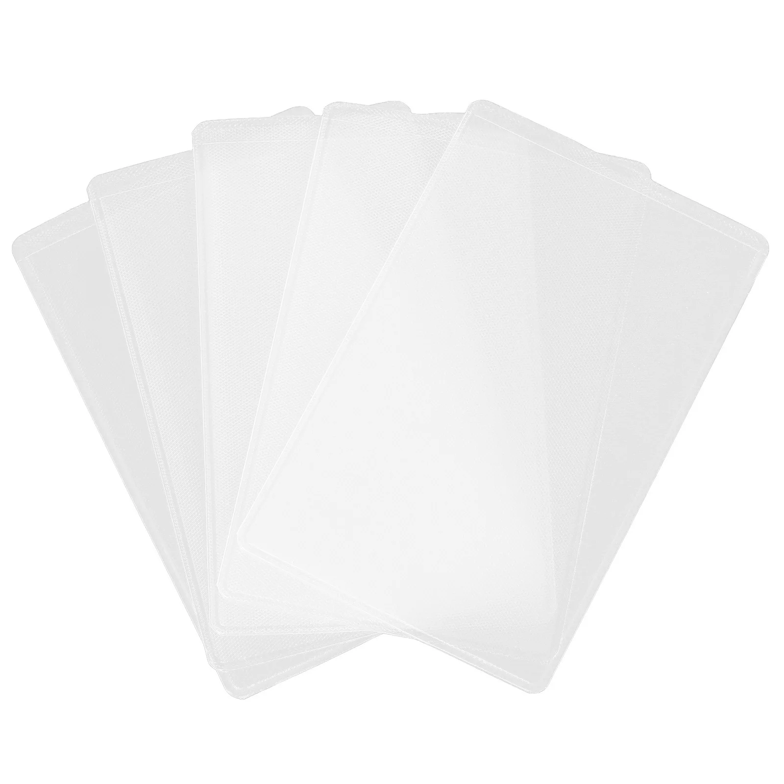 5Pcs Clear Id Holder Hard Plastic Protector Sleeves Transparent Credit Card Business Card Cover Holder Wallet Sleeve