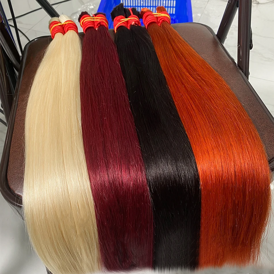 Virgin Slavic Hair-Natural Human Hair-Mixed Color Remy Human Hair-Slavic Super Soft Hair-Bulk hair-Silky Straight Brazilian Hair