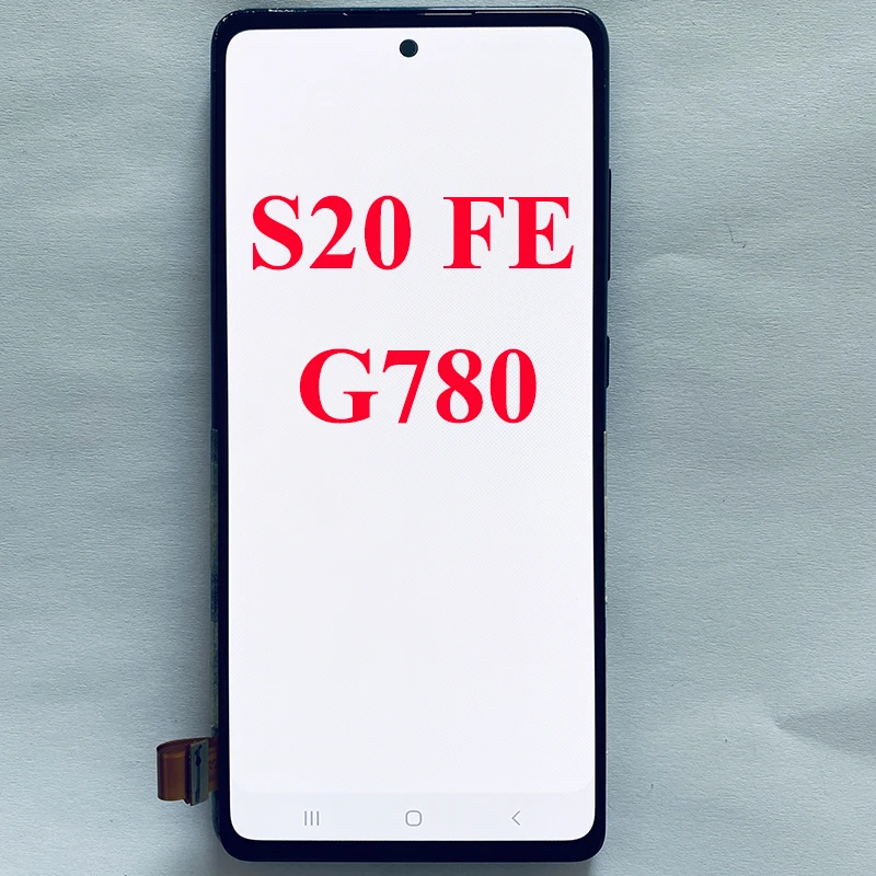 Super AMOLED For Samsung  S20FE G780 lcd Display Touch Screen With Frame for S20 FE G780 Display Digitizer Assembly Repair