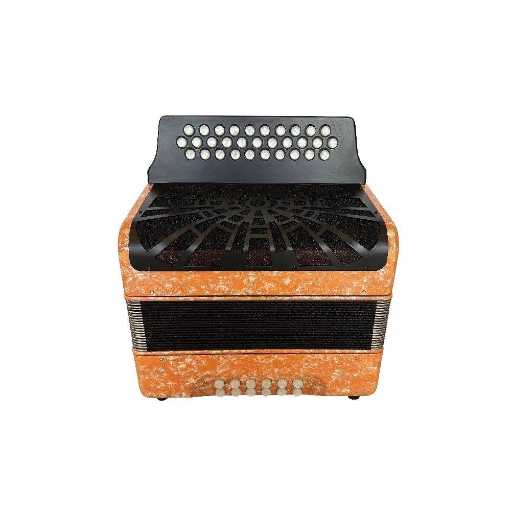 المهنية JB3112D الأكورديون Diatonic 31 أزرار 12 باس 3 جوقة البرتقال السليلويد أزرار بيضاء المواد الخشبية