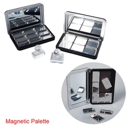 Magnetic Empty Eyeshadow Palette Eye Makeup Storage Dish With Mirror For Women Girls Makeup Beginners DIY Eye Shadow Box Tool