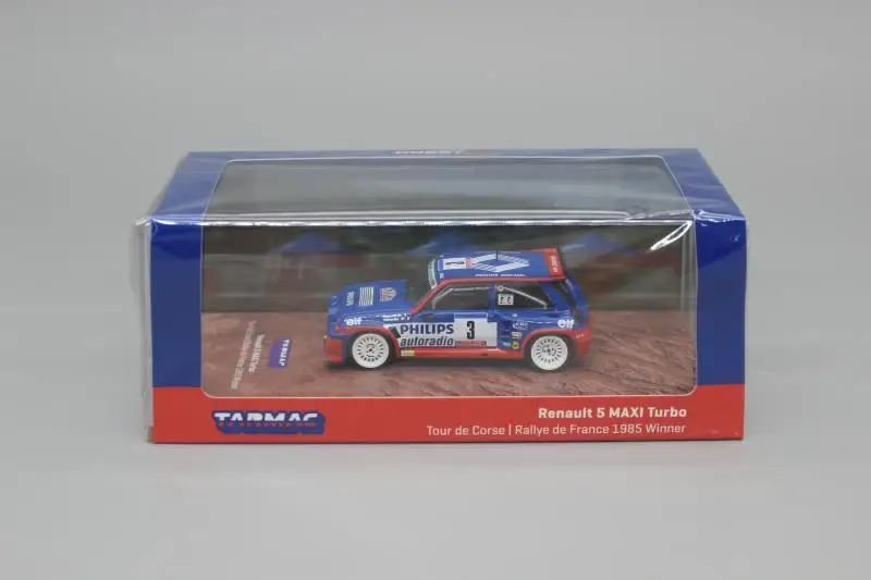 Tarmac Works TW 1/64 Renault R5 Maxi Turbo #3 Winner Die-cast Alloy Car Model Collection Display Gift