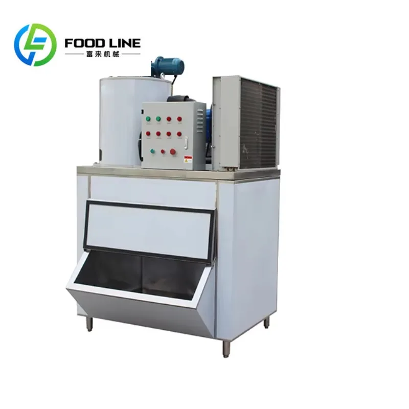 1T 5T 10 Ton Industrial Flake Ice Machine with Air Cooling 220V/380V Snow Ice Shape for Commercial Use 600-1000kg Capacity