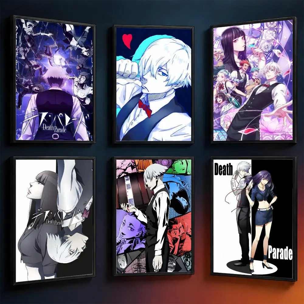 Anime Death Parade Decim Chiyuki Poster Wall Art PP Waterproof HD Self Adhesive Modern Home Decor Living Room Apartment Gift
