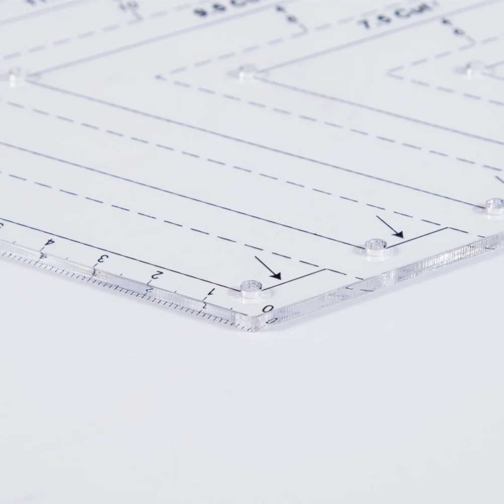 

Acrylic Patchwork Quilting Ruler 60 Degree Transparent Sewing Tailor Ruler Accurate Scale Craft Tool for Clothes Making Quilting