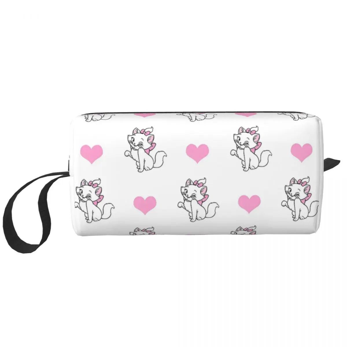 Cute Kitty Heart Marie Cat Aristocats Makeup Bag Pouch Cosmetic Bag per uomo donna borse da toilette Dopp Kit