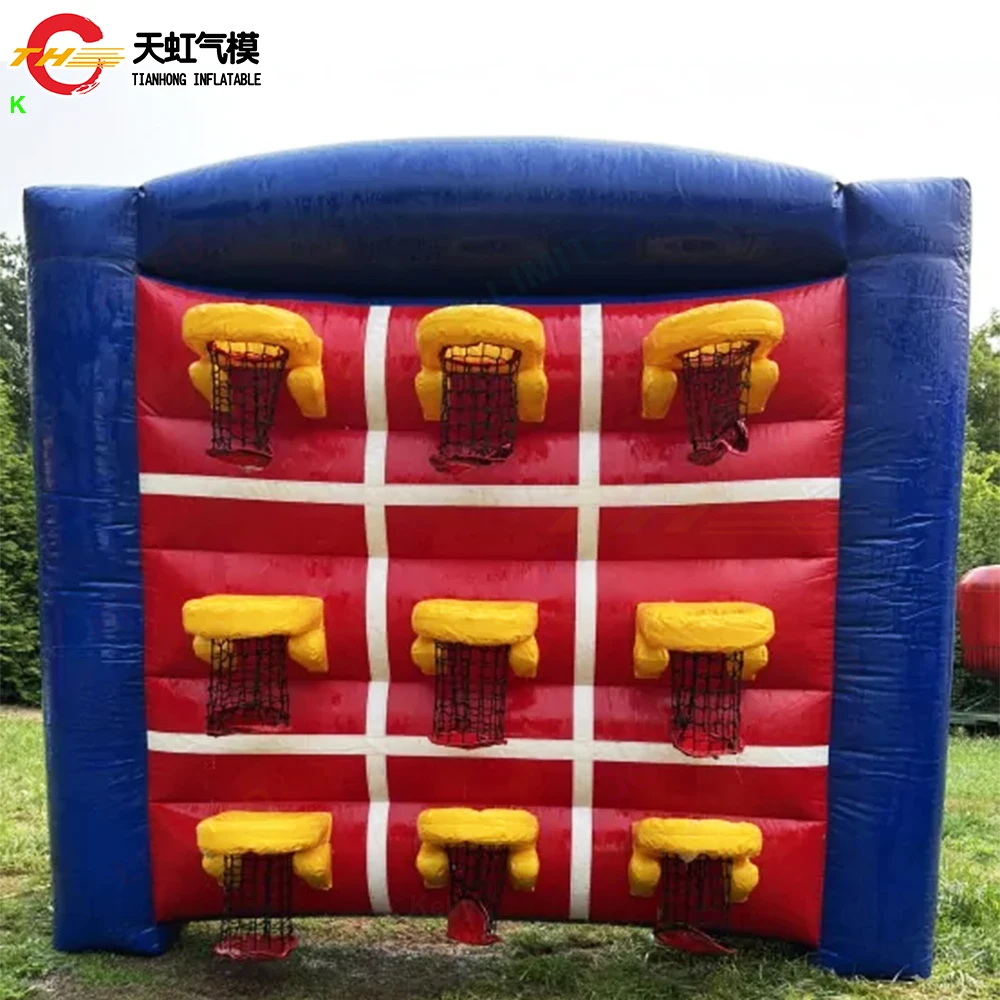 Newest Inflatable Ball Tossing Cross Carnival Games Outdoor Blow Up XnO Inflatable Basketball Game For Events And Big Parties