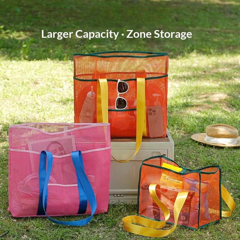 Travel Cosmetic Storage Pouch Portable Handheld Large Capacity Beach Bag For Outdoor Swimming Clothes