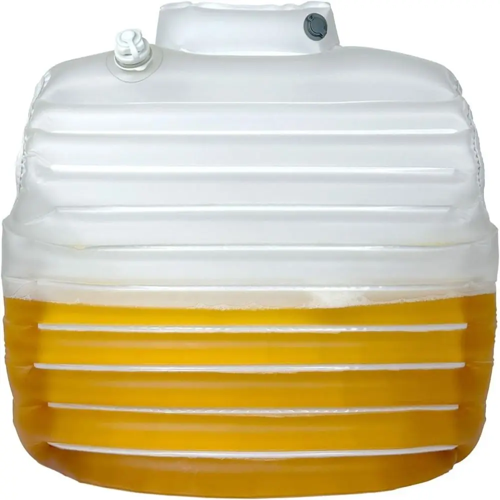 

with Straw Beer-Filled Jacket Inflatable Layer Leak-Resistant Design Transparent Beer Jacket Interactive Beer Container Design