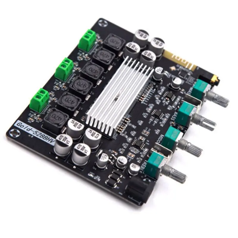 【To&On-E】 TPA3116 Digital Power Amplifier Board 2.1 Channel Configuration 2 X 50W+ 100W High-Power 8-24V Gold-528BHV