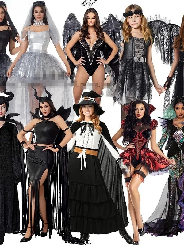 

Костюм для косплея на Хэллоуин для взрослых, одежда ведьмы, маленький дьявол, ангел, Sp, наряд для выступлений, полиэфирное волокно, женская мода
