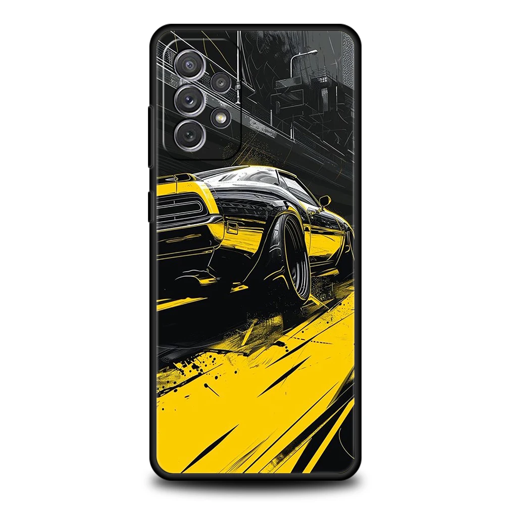 Drift Sport Auto Telefon Fall für Samsung Galaxy A55 A35 A15 A14 A25 A54 A51 A71 A72 A73 A32 A52 A52S A41 5G Silikon Shell Capas – Detail 1