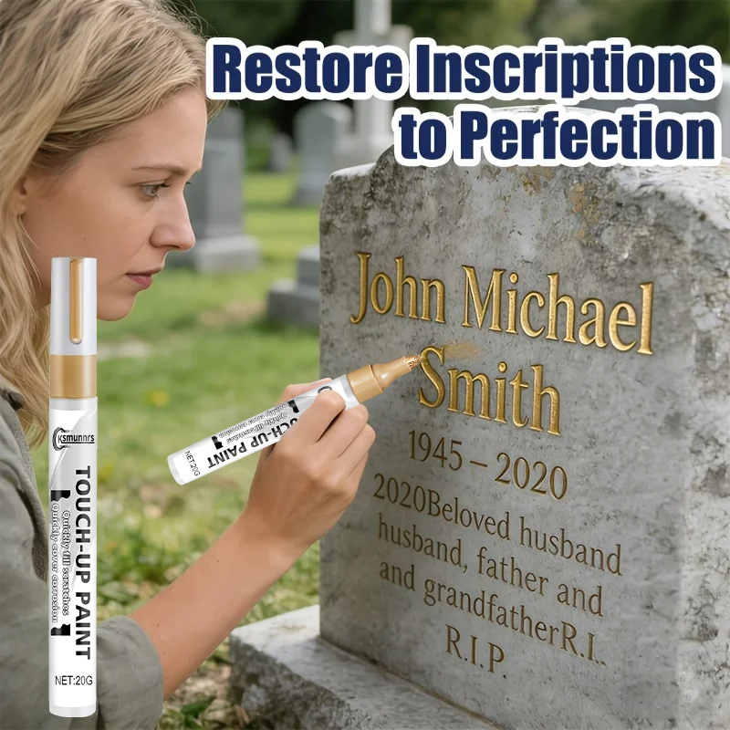 Tombstone Specific Repair Pen, Inscription Engraving Coloring, Sun UV Resistant, Rainproof Fade-Proof