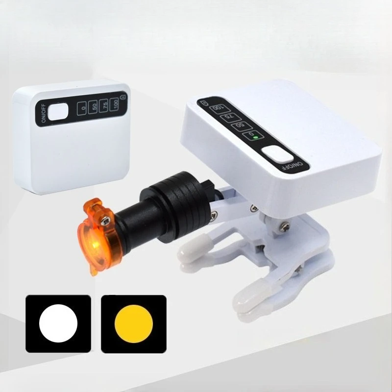 

Беспроводная стоматологическая светодиодная фара, клипса налобный фонарь с оптическим фильтром для стоматологической лаборатории, хирургическая медицинская интегрированная фара