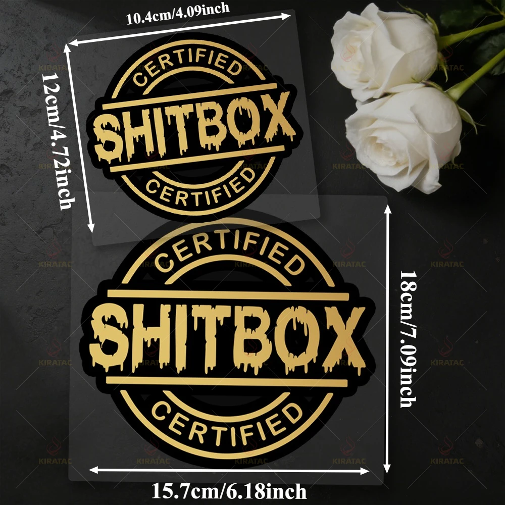 1PC Certified Shitbox Funny Car Sticker - Waterproof Vinyl Decal for Window Trunk Motorcycle Helmet Fairing Scooter view 2