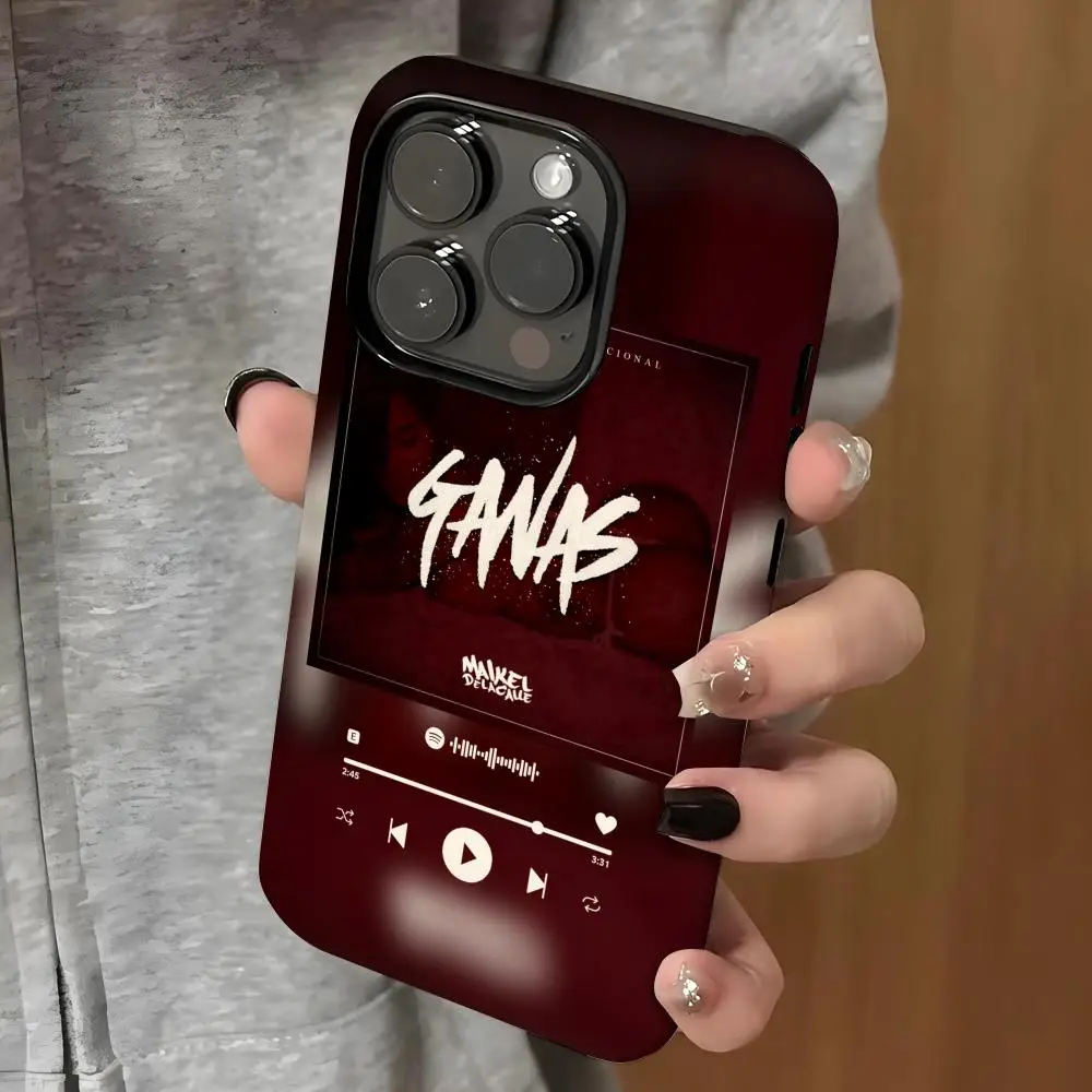 حافظة هاتف M-Maikel D-Delacalle حافظة هاتف INS لهاتف آيفون 17 16 15 14 13 12 11 Pro Max X XR XS Max Plus طبقة لامعة صلبة PC Cov