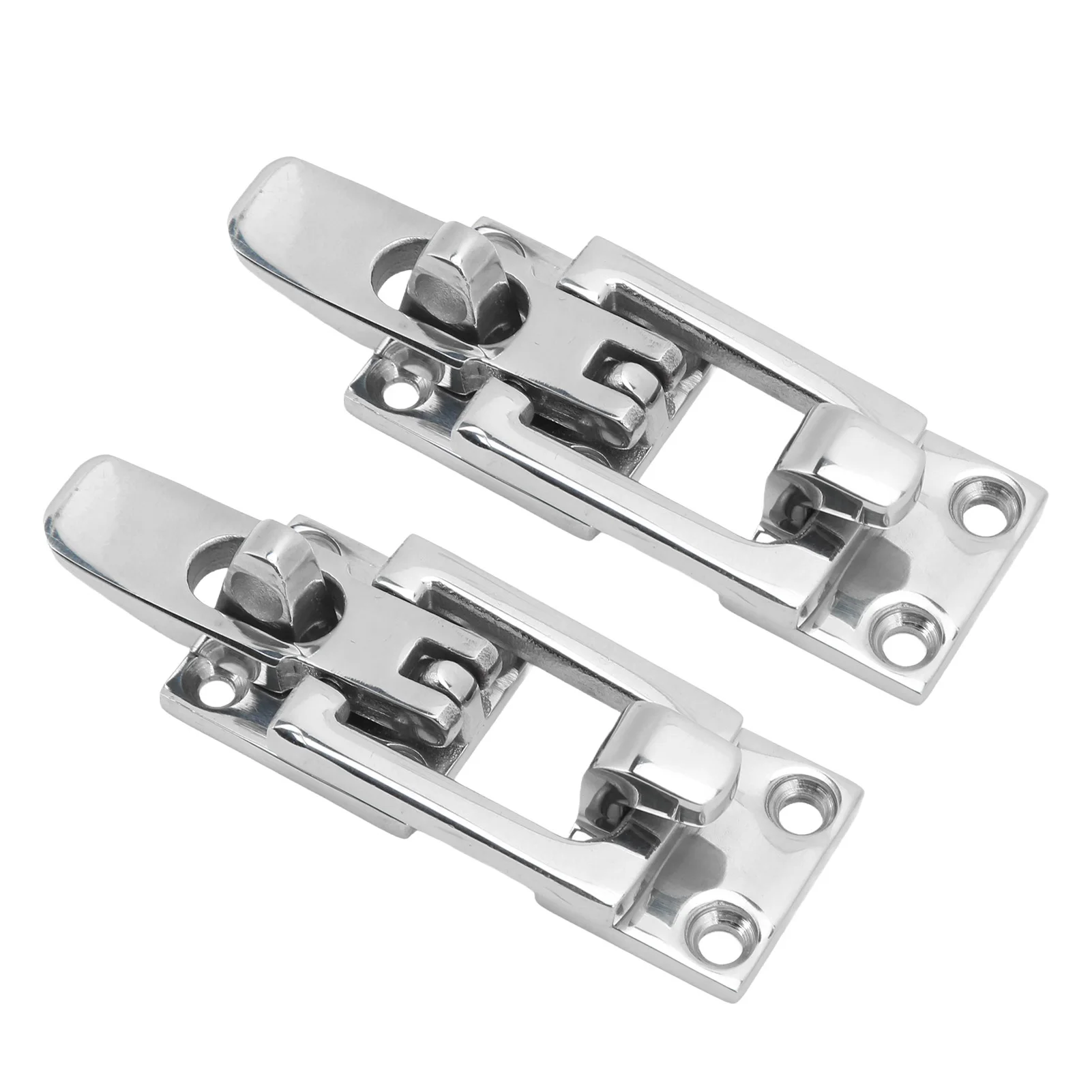 

2pcs 316 Stainless Steel Lockable Door Latch Heavy Duty Anti Rattle Fastener Clamp for Marine