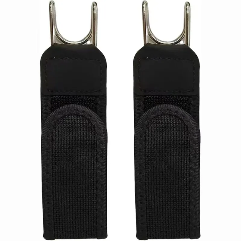 Comfortable Buckle-Free Elastic Waist Belt with Metal Hook & Velcro Adjustable Waistband, Unisex Daily Wear Buckleless Belt