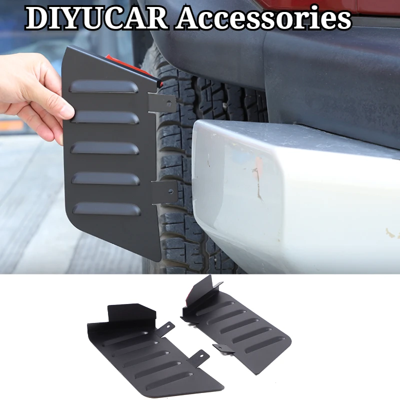 For Toyota FJ Cruiser 2007-2021 Aluminum Alloy Black Car Front Wheel Eyebrow Seam Fender Trim Exterior Ar Accessories