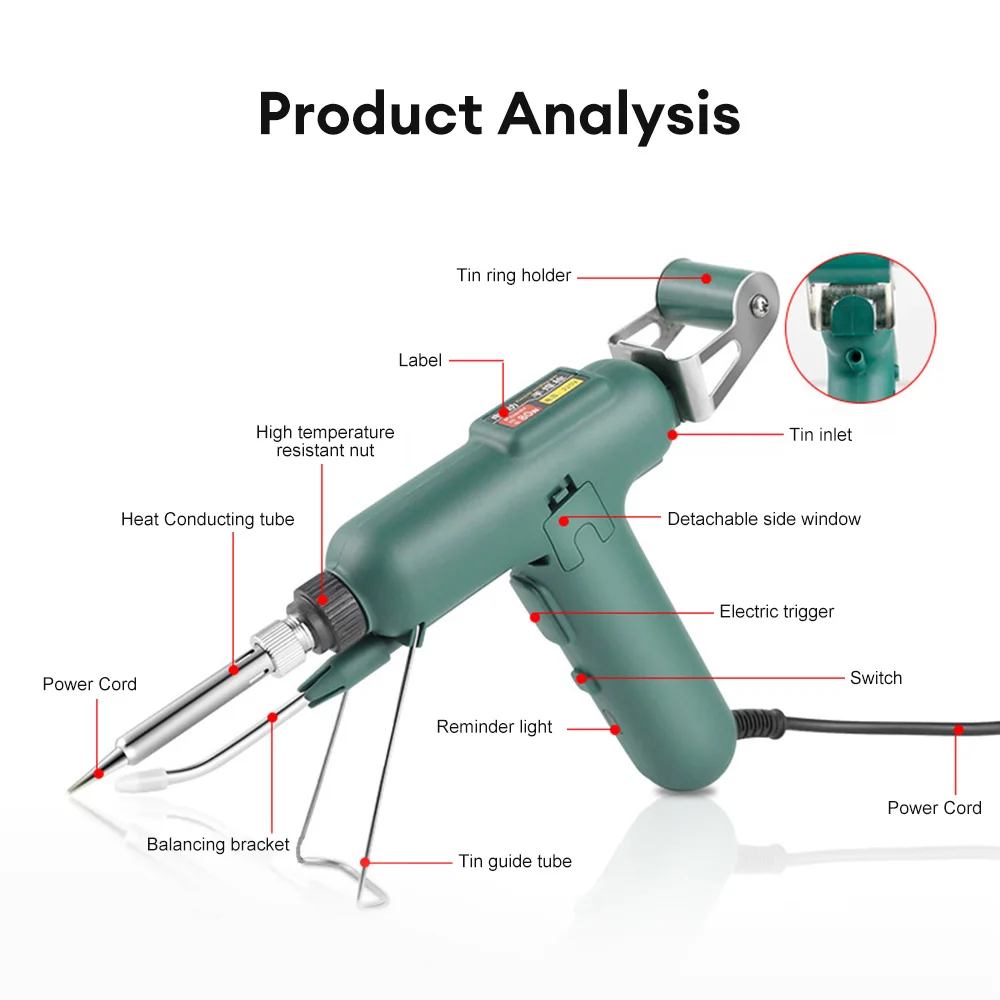 Hand-held Electric Soldering Iron Gun Internal Heating Soldering Iron Automatically Send Tin Gun Soldering Welding Repair Tool