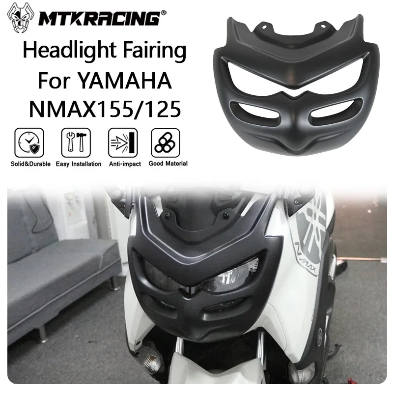 MTKRACING For YAMAHA NMAX155/125 2020-2024 Front Headlight Cover Front Headlight Fairing Panel Headlight Decoration Cover