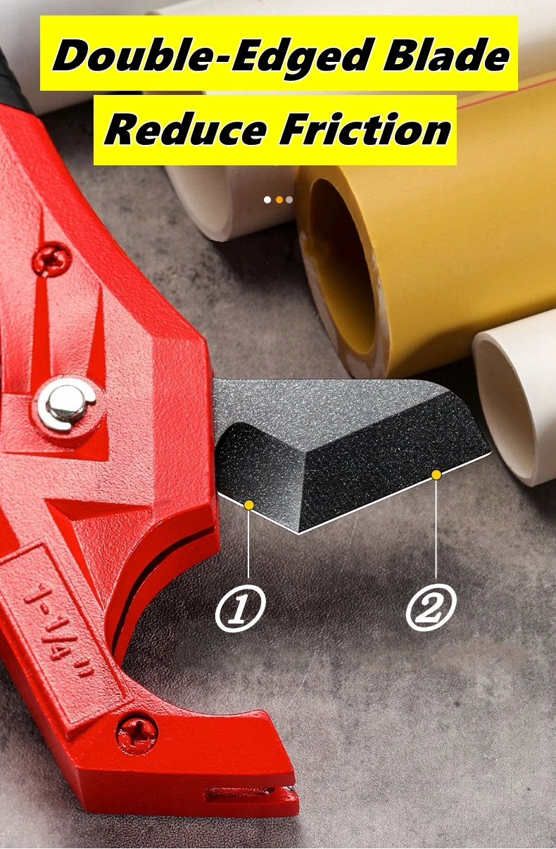 Tagliatubi rivestito in teflon: utensile da taglio ad alta precisione con lama affilata, design durevole, ideale per PVC, PEX, PP