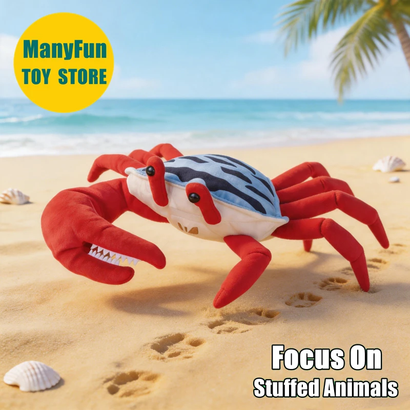 

Fiddler Crab Plush Animal Realistic Uca Perplexa Plushie Lifelike Perplexing Fiddler Crab Stuffed Toy Simulation Doll Collectors