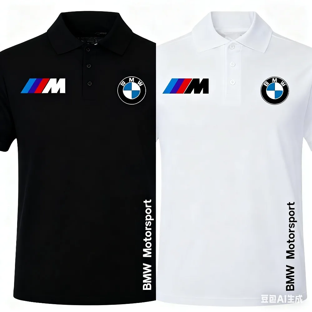 الرجال والنساء العلامة التجارية الفاخرة قميص بولو BMW M POWER قصيرة الأكمام الصيف دراجة نارية سباق تعديل ثقافة السيارات تي شيرت #1