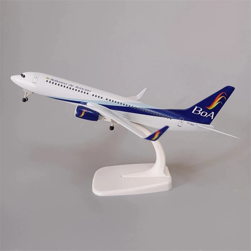 20cm Alloy Metal Boliviana de Aviacion Bolivian Boeing B737 Airlines Diecast Airplane Model Airways Plane With Wheels Aircraft