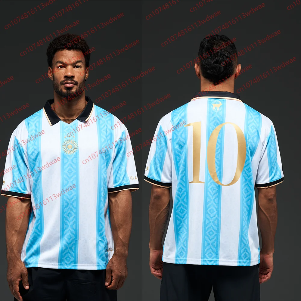 2025 2026 تي شيرت للرجال الأرجنتين لكرة القدم جيرسي قصيرة الأكمام سريعة الجافة ميسي 10 جيرسي كيت جيرسي الكلاسيكية بولو جيرسي كيت ﻿