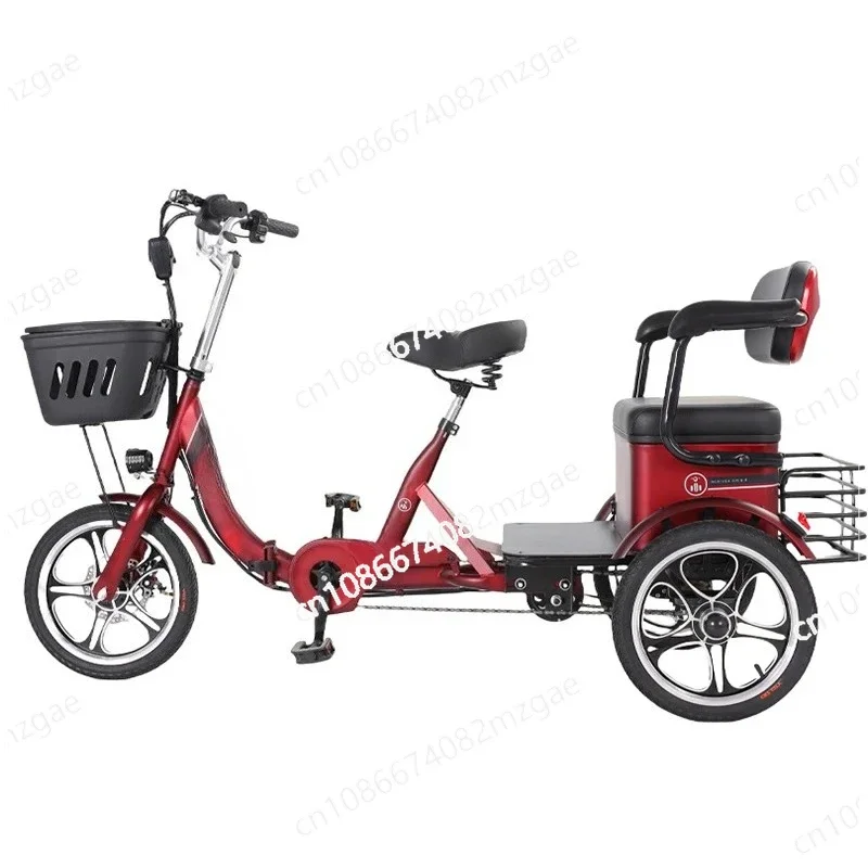 

Adult Electric Bike Mid Drive 48v 400w 3-wheeled Electric Tricycle With Passenger Seat Mobility Scooter For Elderly