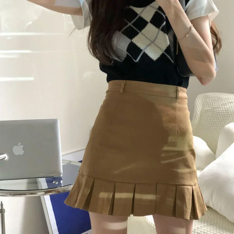 

Gothic Black Mini Skirt Summer Korean Sweet Girls High Waist Stretch A Line Pleated Skirt Y2K Women's Lace Falda Streetwear 2022