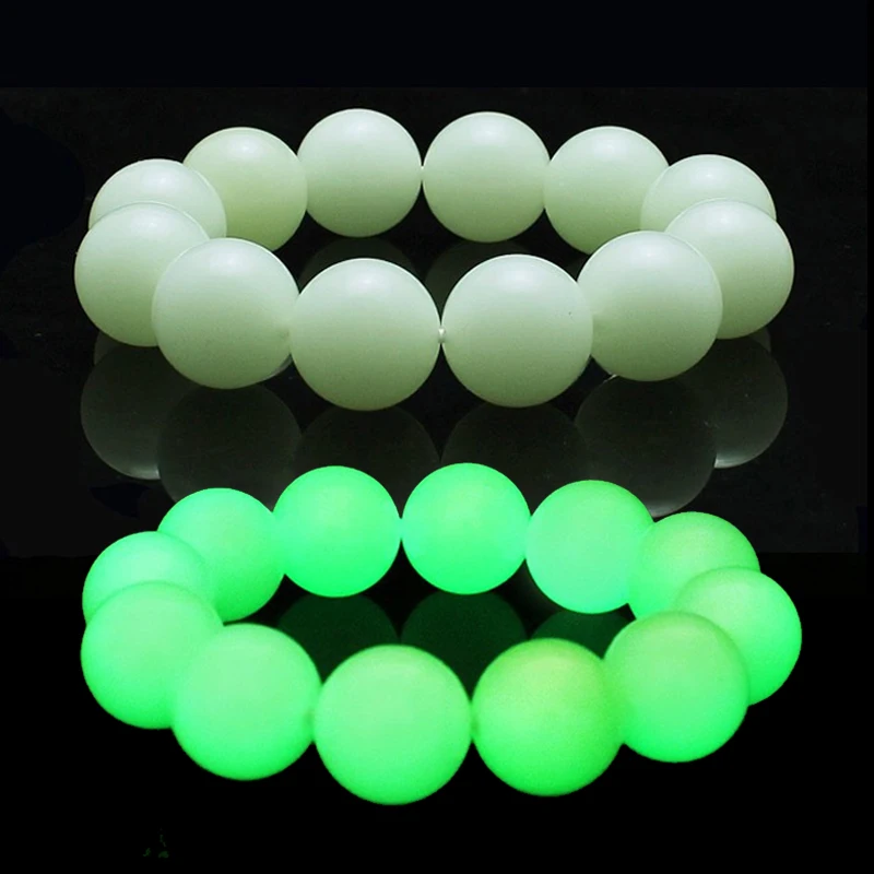 Natural Fluorite Bracelets For Men Women Yoga Healing Fluorescent Stone Bracelet Luminous Glow In The Dark Jewelry Fashion Gifts