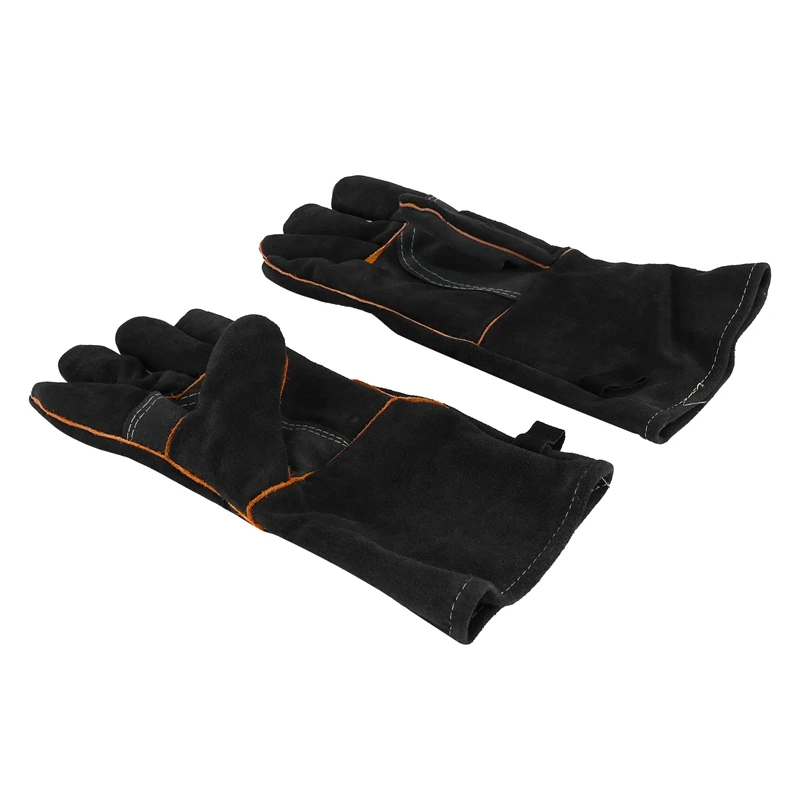 

Extreme Heat&Fire Resistant Gloves Leather With Stitching,Mitts Perfect For Fireplace,Stove,Oven,Grill,Welding,Bbq,Mig,Pot Holde