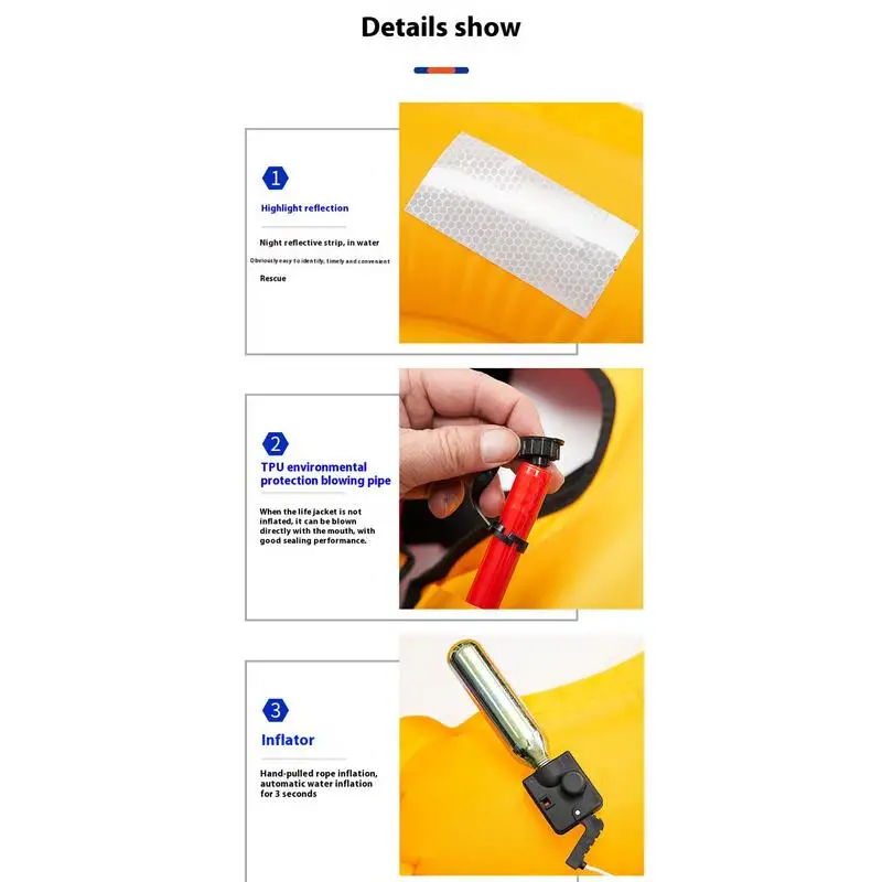 Chaleco salvavidas de pesca inflable automático Manual profesional, bolsa de cintura de alta flotabilidad, cinturón salvavidas PFD para adultos, chaleco salvavidas para natación