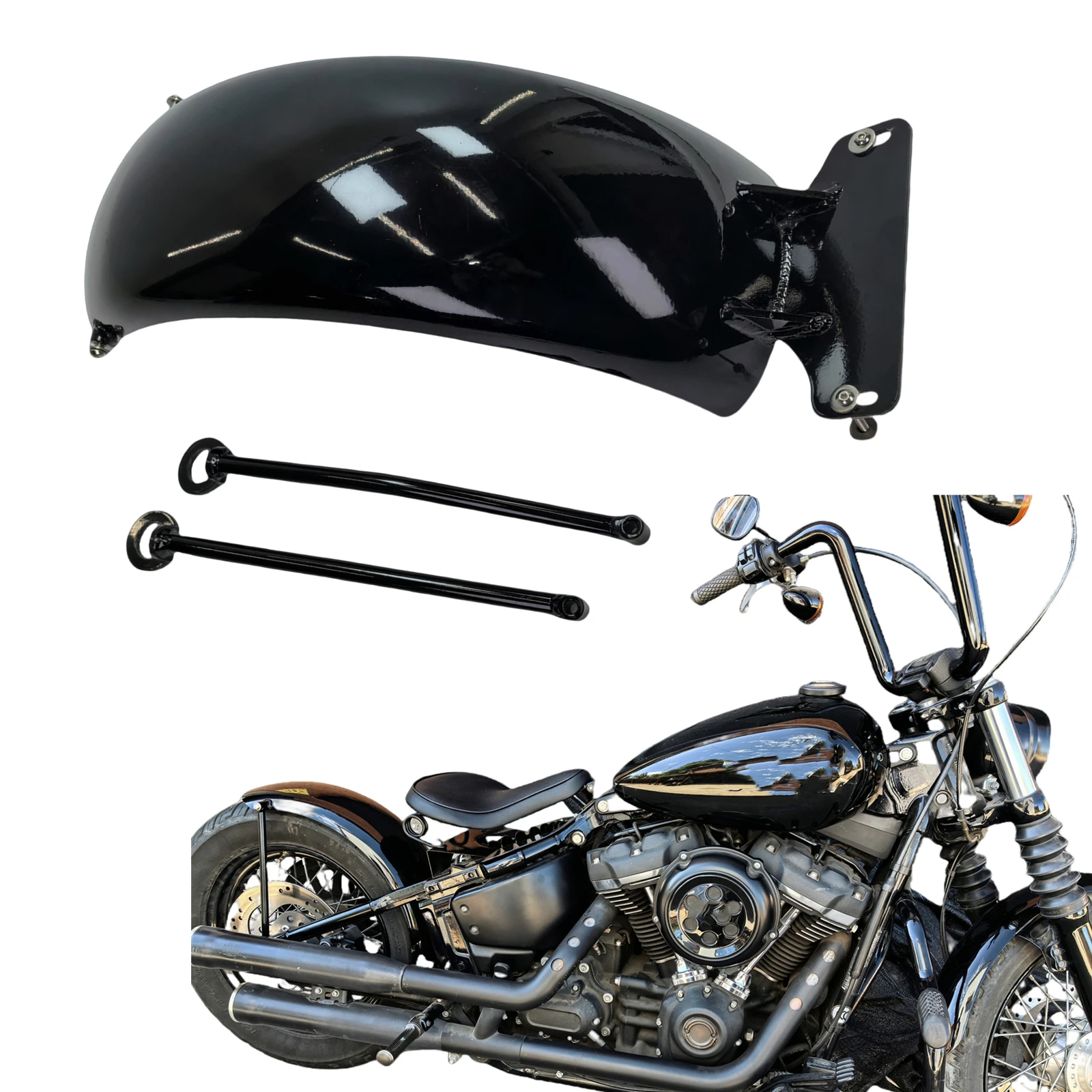 

For Harley Davidson Softail Street Bob fxbb 2019 -2024 Motorcycle Rear Wheel Splasher Fender Mud Splash Guard Mudguard Cover Kit