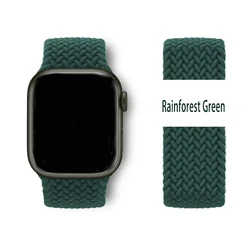 Braided Strap for Apple Watch Band 46mm 49mm 42mm 44mm 40mm 45mm 41mm Elastic Solo Bracelet IWatch Series Ultra 10 9 8 7 6 4 Se