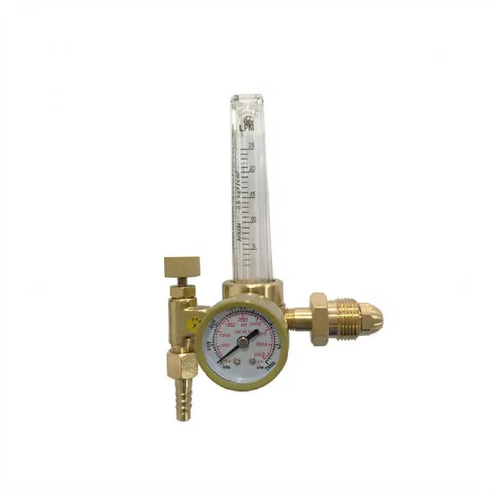 Argon CO2 Regulator Welding Gas Flowmeter Brass CGA580 Valve Industrial Pressure Reducer Welding Tool Parts