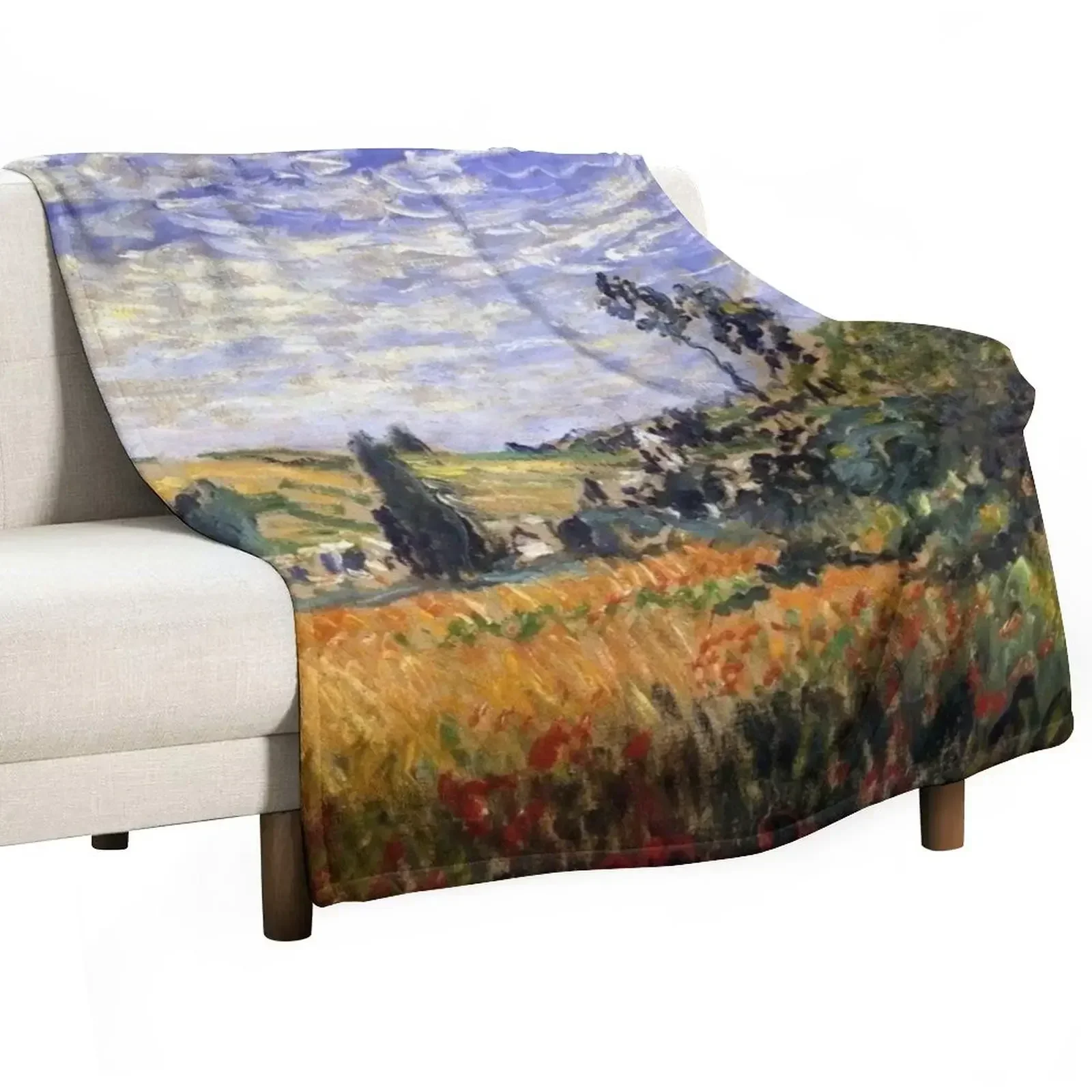 

Claude Monet patting Art Floral Coloful Throw Blanket warm for winter christmas decoration Blankets For Bed Picnic Blankets