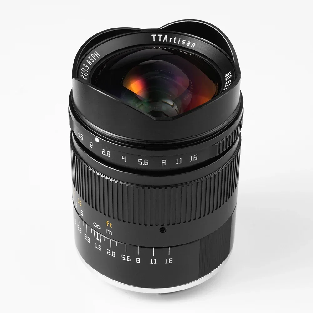 عدسة تركيز يدوية TTAartisan 21 مم F1.5 كاملة الشهرة بفتحة كبيرة لـ E-Mount A7/A7II(A7M2)/A7III(A7M3)/A7R/A7RII(A7RM2)/A7RIII