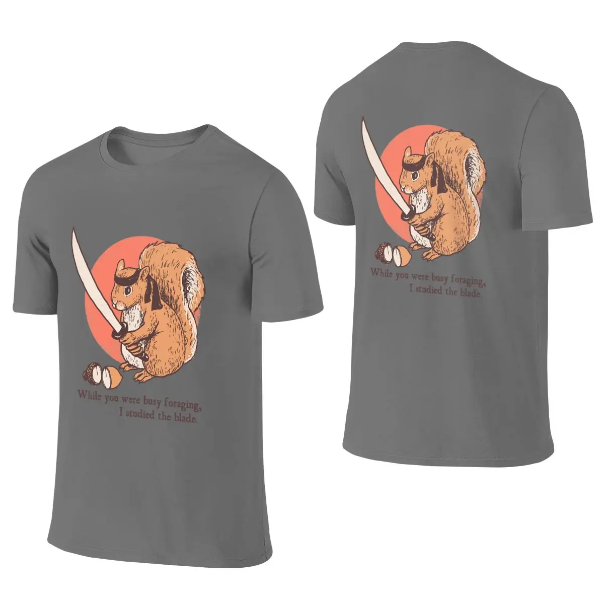 Squirrel Blade Loose But Not Bulky Reversible T-shirt Salt-Style Vibe Seamless Splicing Cotton Tee