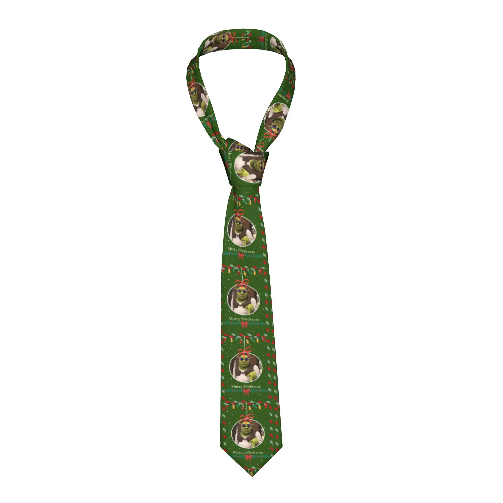 Corbata de Navidad S-shreks, Corbatas de Negocios para Hombre y Mujer, Corbata de Moda, Accesorios de Calidad, Corbata Personalizada
