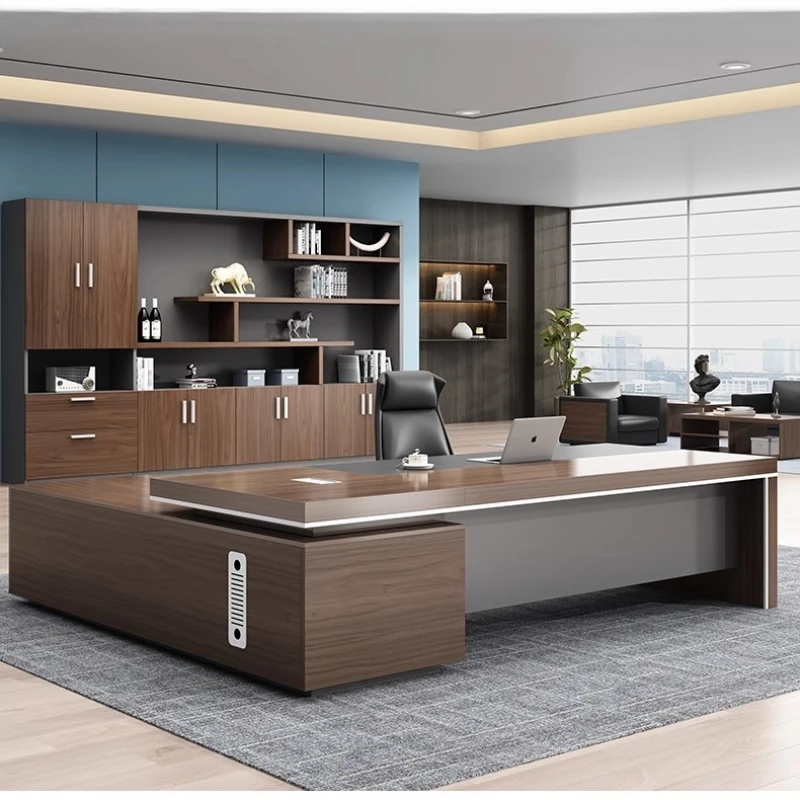 Designer Asthetic Executive Desk Brown Luxury Modern Luxury Executive Desk Cheap Drawers Mesa De Escritorio Office Furniture
