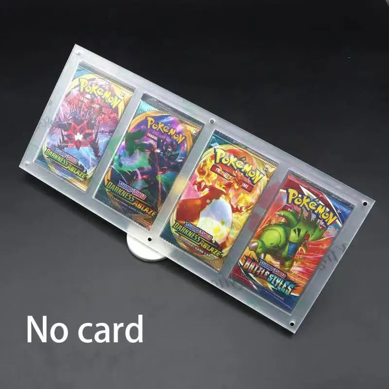 1/2/3/4/5 Slot Pokemon Case Card Packs Holder Display Collection Game Cards Protector Magnetic Clear Magic Yugioh Plexiglass Box